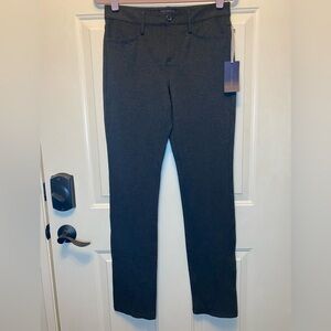 NYDJ Samantha Slim Ponte Sz 4 Heathered Gray High Rise Stretch Pants #11540 NWT